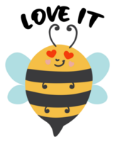 autocollant mignonne abeille png