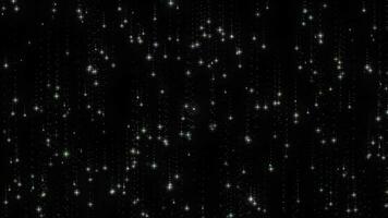 animation de scintillement étoiles à étoilé nuit sur foncé ciel. abstrait animation de embrasé clignotant étoiles, réaliste étoiles animation video