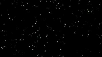 Animation von funkeln Sterne beim sternenklar Nacht auf dunkel Himmel. abstrakt Animation von glühend blinkend Sterne, realistisch Sterne Animation video