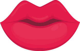 red lips illustration isolated png