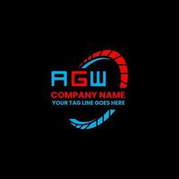 diseño creativo del logotipo de la letra agw con gráfico vectorial, logotipo simple y moderno agw. vector