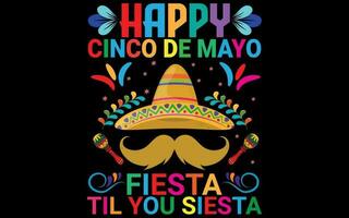 cinco de mayo t shirt design vector for print