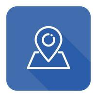 3d Location flat Icon, GPS Pointer Icon, Map Locator Sign, Pin location Vector, Colored Pin Point Flat Icon With Long Shadow vector
