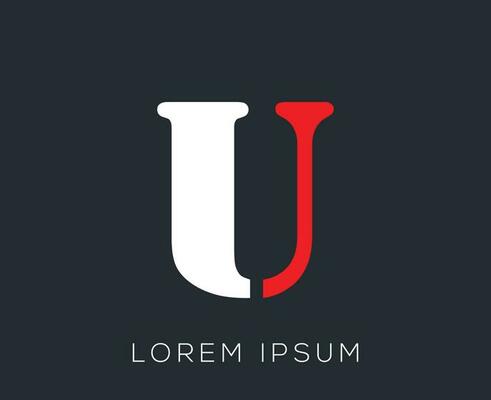 Initial Alphabet 'U' Logo Design Template