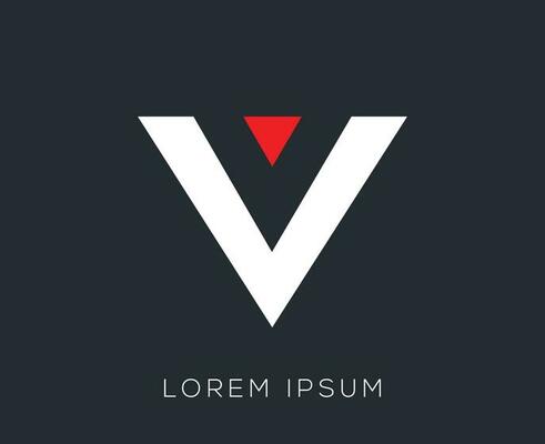 Initial Alphabet 'V' Logo Design Template