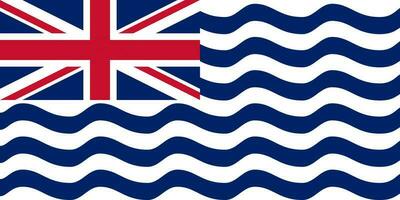 bandera del territorio británico del océano índico, colores oficiales y proporción. ilustración vectorial vector