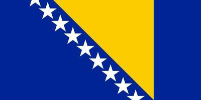 bandera de bosnia y herzegovina, colores oficiales y proporción. ilustración vectorial vector