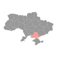 Kherson oblast map, province of Ukraine. Vector illustration.