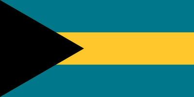 bandera de bahamas, colores oficiales y proporción. ilustración vectorial vector