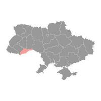 Chernivtsi oblast map, province of Ukraine. Vector illustration.