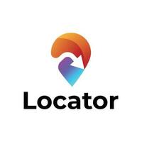 Locator modern 3d travel logo design vector