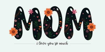 Mother's day t-shirt design and typographic vector