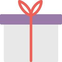 ilustración de vector de caja de regalo en un fondo. símbolos de calidad premium. iconos vectoriales para concepto y diseño gráfico.