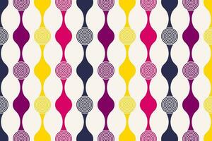 Colorful nostalgic seamless pattern background vector illustration