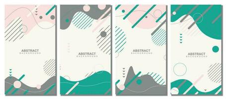 Abstract colorful template set background. vector