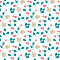 colorful summer floral pattern vector