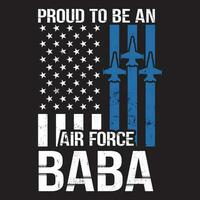 Great Gift item t shirt for Air Force Family vector