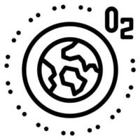 oxygen earth icon vector