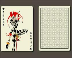 Joker poker card isolated on white background. Vector illustration, Joker playing card.