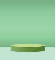 3d podium background, Minimal wall scene for products showcase, realistic cylinder pedestal podium set. vector