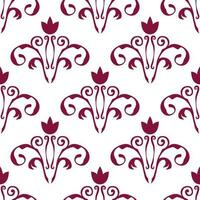Seamless pattern with a national ornament in Asian style on a white background. Vector illustration