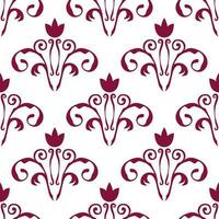 Seamless pattern with a national ornament in Asian style on a white background. Vector illustration