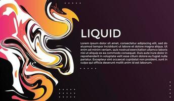 Liquid color background design. Fluid gradient composition. Creative illustration for poster, web, landing, page, cover, ad, greeting, card, promotion. Eps 10 vector. vector