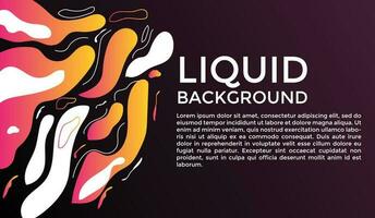 Liquid color background design. Fluid gradient composition. Creative illustration for poster, web, landing, page, cover, ad, greeting, card, promotion. Eps 10 vector. vector