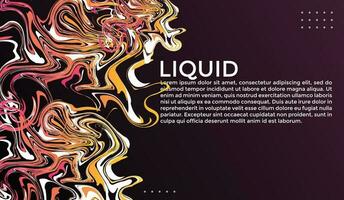 Liquid color background design. Fluid gradient composition. Creative illustration for poster, web, landing, page, cover, ad, greeting, card, promotion. Eps 10 vector. vector