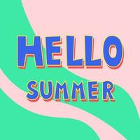 Hello Summer Inscription vector