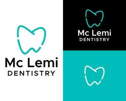 Letter M L monogram initials dentist logo design vector. vector