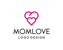A logo for mom love vector