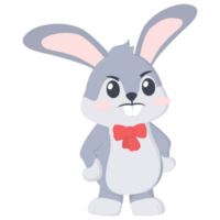 Cute Rabbit Angry PNG Illustrations