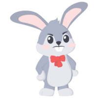 mignonne lapin en colère png des illustrations