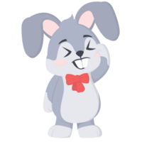 Cute Rabbit Laughing PNG Illustrations