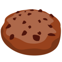 oscuro choco chip galletas png ilustración