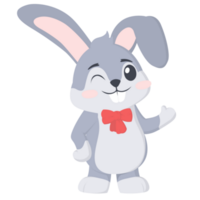 Cute Rabbit Giving Thumbs Up PNG Illustrations