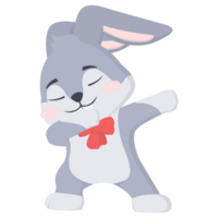 söt kanin dansa png illustrationer