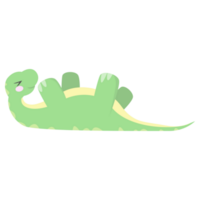Brontosaurus Lie Down PNG Illustrations