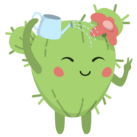 carino cactus contento png illustrazioni