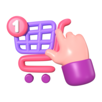 Add to Cart 3D Illustration Icon