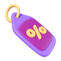 Discount Tag 3D Illustration Icon png