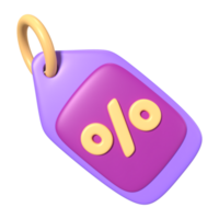 descuento etiqueta 3d ilustración icono png