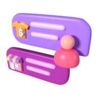 Seller Chat 3D Illustration Icon