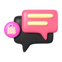 Seller Chat 3D Illustration Icon