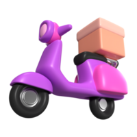 motorfiets koerier 3d illustratie icoon png