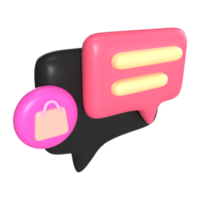 Seller Chat 3D Illustration Icon png