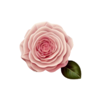 Red rose flower with transparent PNG