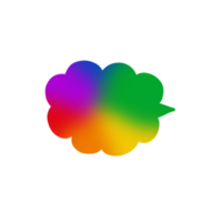 regenboog toespraak bubbel png