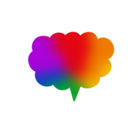 regenboog toespraak bubbel png